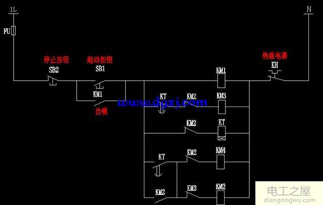 閉式星三角啟動電路圖詳解
