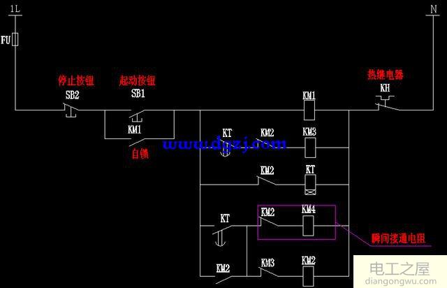 閉式星三角啟動電路圖詳解